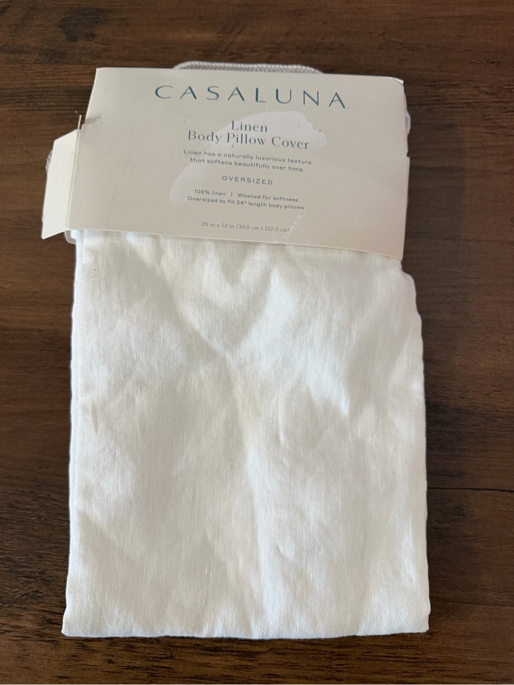 Casaluna White Linen Body Pillow Cover - Oversized